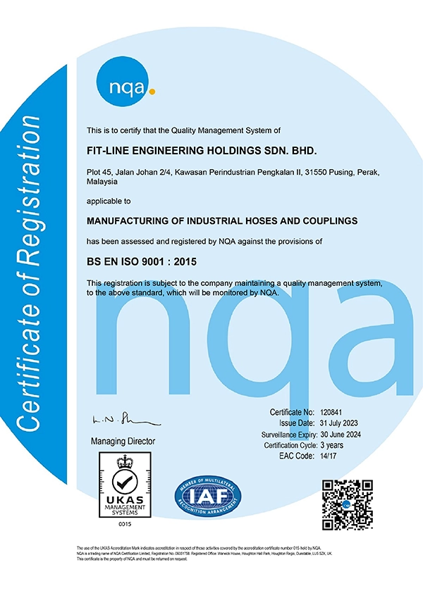 ISO 9001:2015 certificate